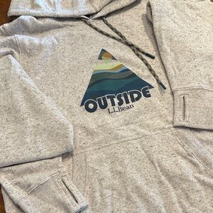 L.L. Bean Women's Heathered Hoodie with Braided Drawstrings